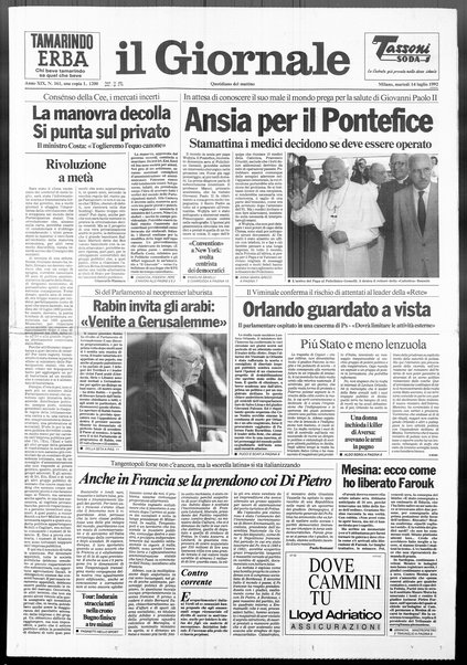 Il giornale : quotidiano del mattino